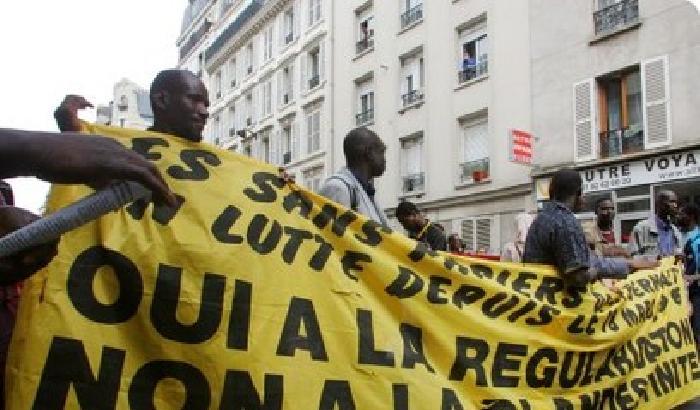 Sans papiers d'Europa in marcia verso Strasburgo