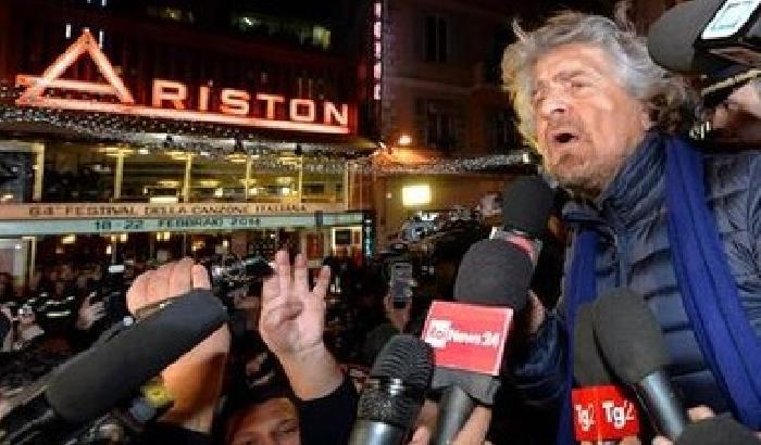 Grillo polemizza con Fazio nel fuori onda