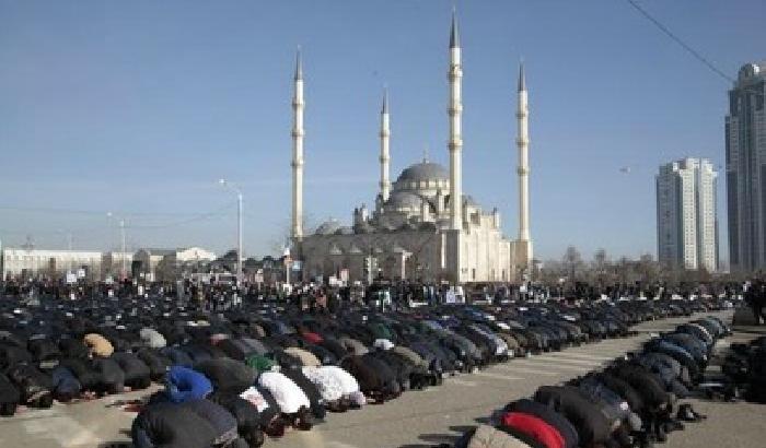 La manifestazione di Grozny