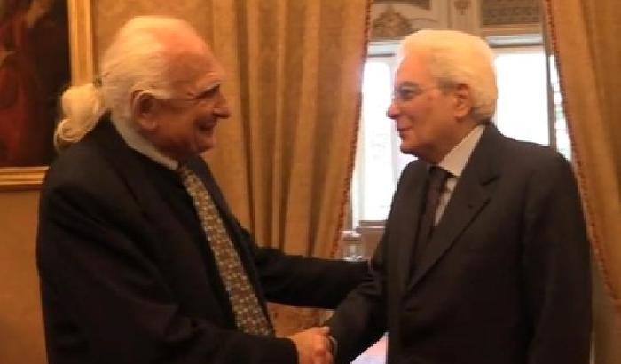 Sergio Mattarella, Presidente della Repubblica, incontra Marco Pannella