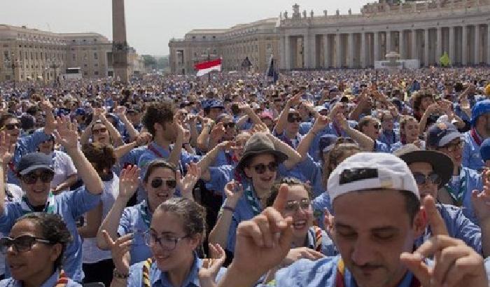 90mila scout in Piazza San Pietro incontrano Papa Francesco