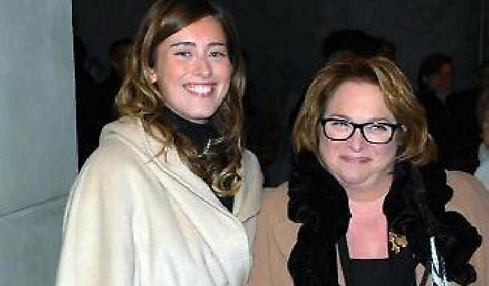 Il ministro Maria Elena Boschi e sua madre Stefania Agresti