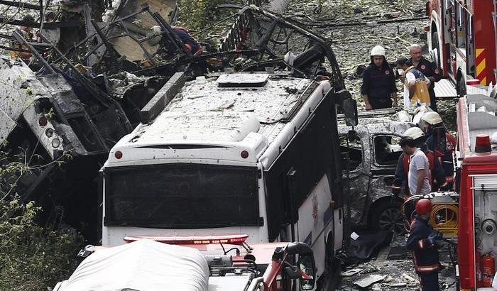 Il luogo della deflagrazione a Istanbul