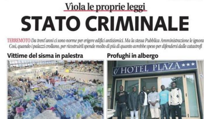 Giornali brutti: per esempio lo stato criminale di Libero