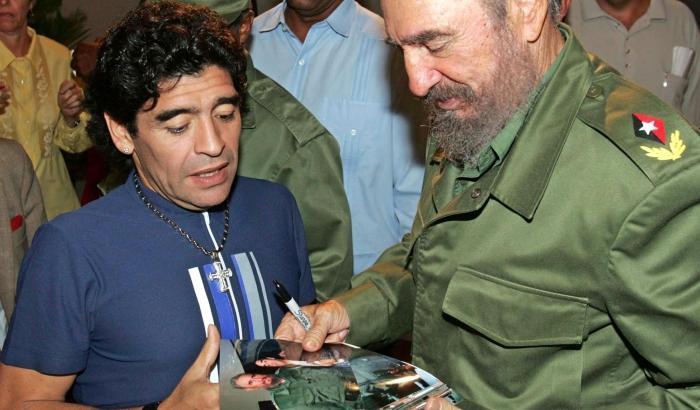 Maradona e Fidel Castro