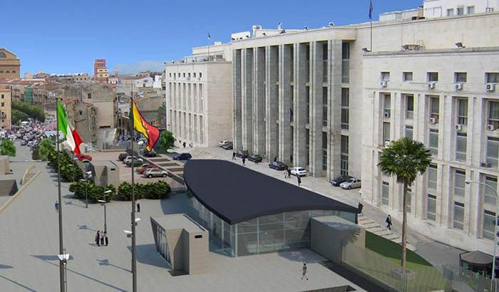 Il palazzo di giustizia di Agrigento