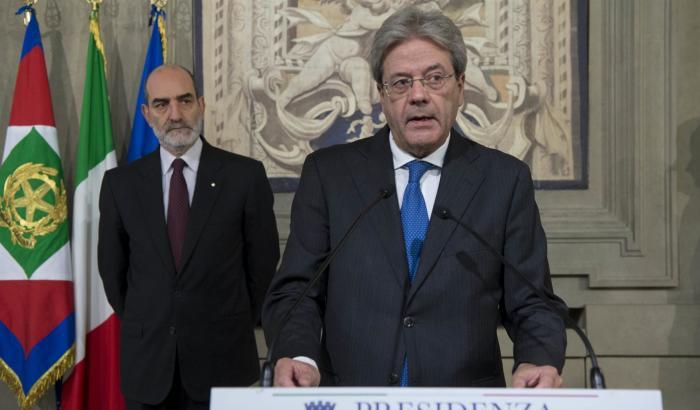 Il premier incaricato Paolo Gentiloni