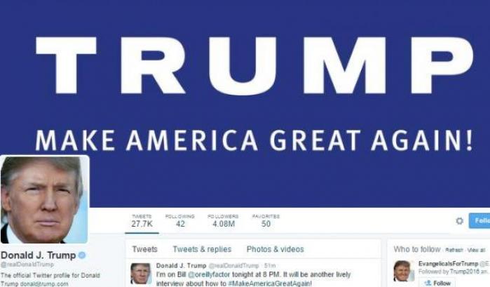 Profilo Twitter di Trump