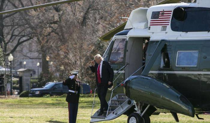 L'elicottero presidenziale di Trump