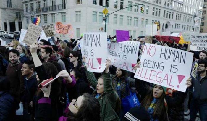 protesta contro il muslim ban