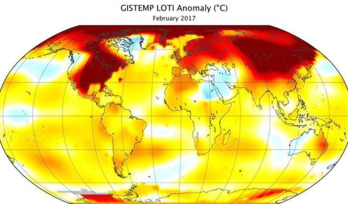 Allarme della Nasa: questo febbraio è stato il secondo più caldo da 137 anni