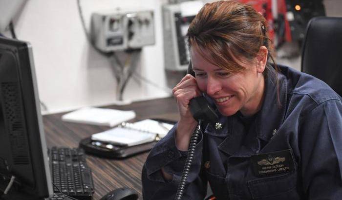 Andria Slough, comandandante in capo dell'unità militare Uss Porter