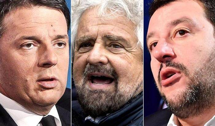 M5s sempre più primo partito al 30%: il Pd è staccato di 3 punti