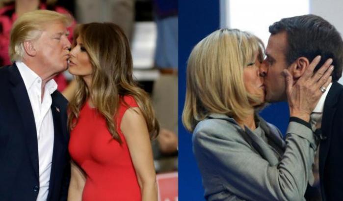 Trump e Melania, Macron e Brigitte