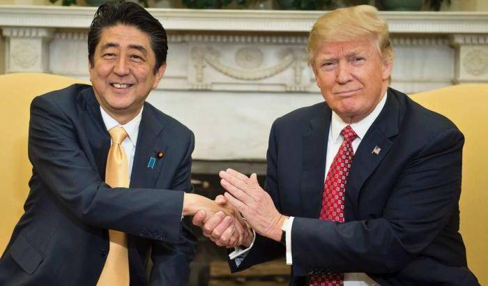 Trump e il premier giapponese Abe