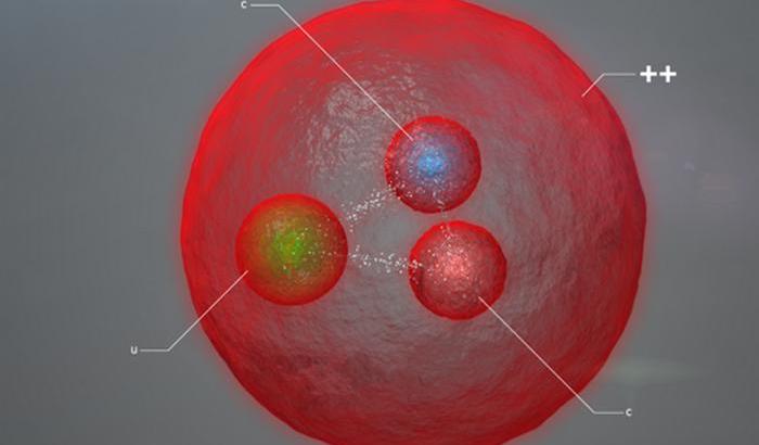 Rappresentazione grafica della particella appena scoperta al Cern, chiamata Xi
