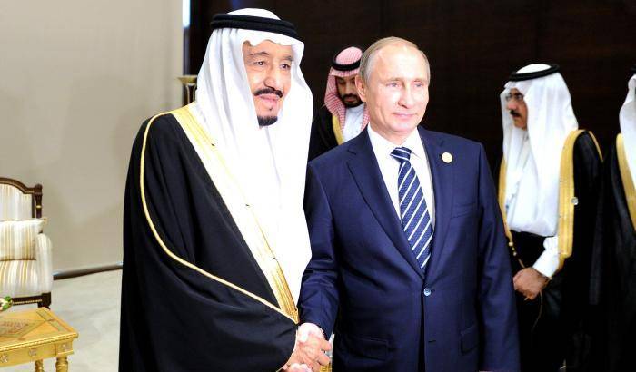 Putin e Re Salman dell'Arabia saudita