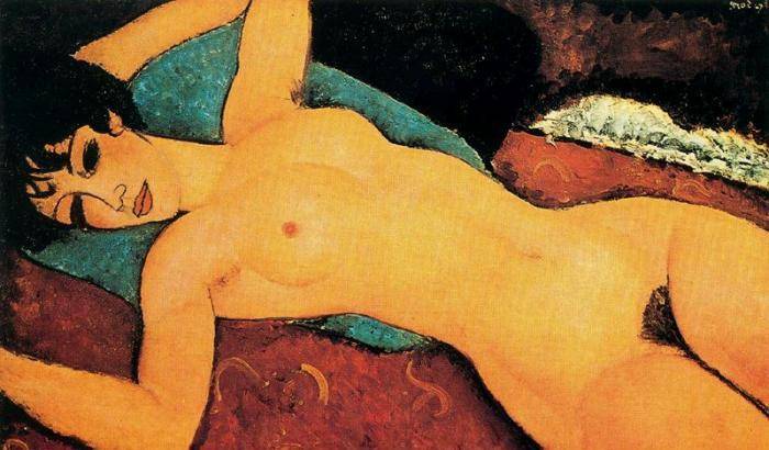 Amedeo Modigliani, Nudo sdraiato, 1917-18