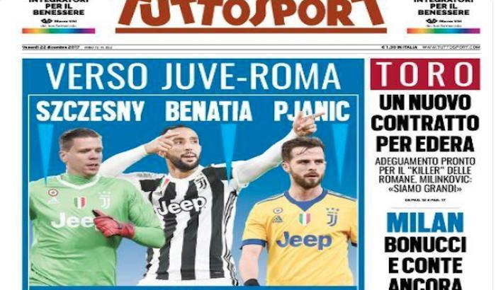 La prima pagina di Tuttosport oggi