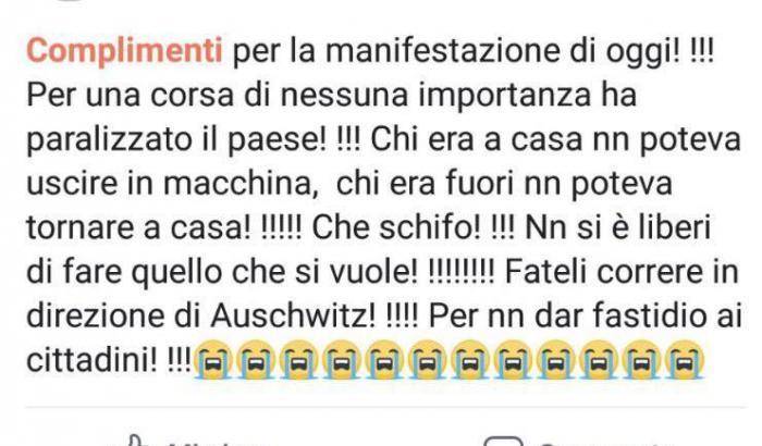 Il post antisemita