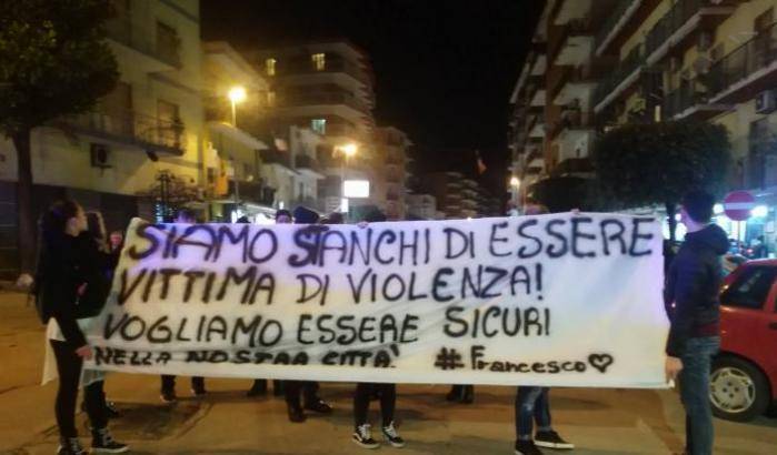 Manifestazione in solidarietà con Francesco Della Corte
