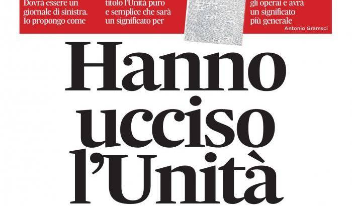 L'ultima prima pagina dell'Unità