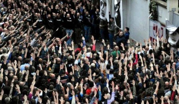 Milano, fiori e saluti romani per Mussolini a piazzale Loreto