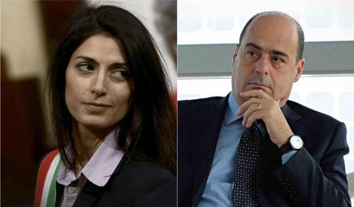 Virginia Raggi e Nicola Zingaretti