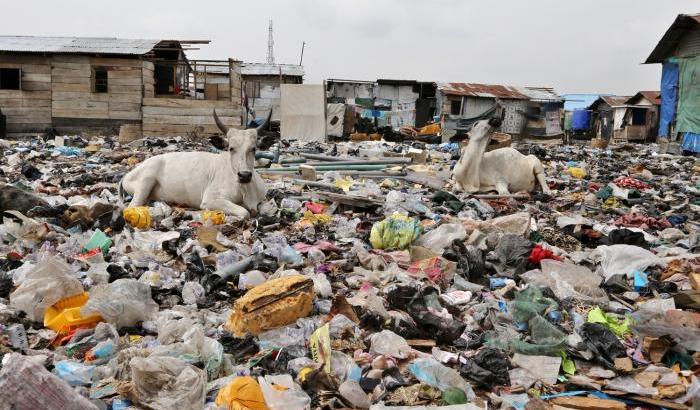 Una bidonville a Lagos in Nigeria