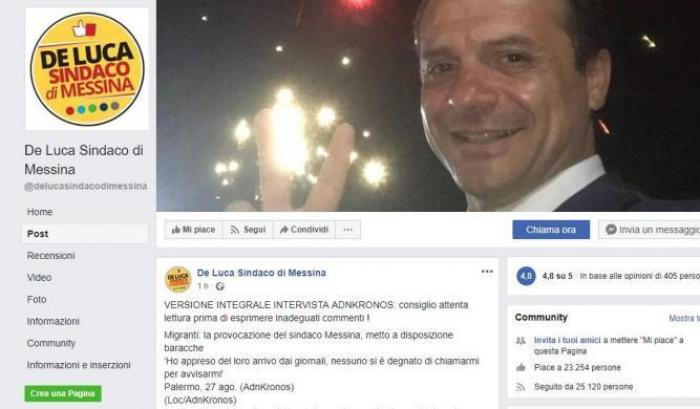 Il razzismo del sindaco di Messina: "I migranti vanno messi nelle baracche"