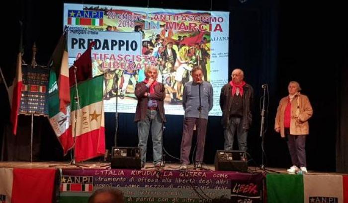 La manifestazione antifascista a Predappio