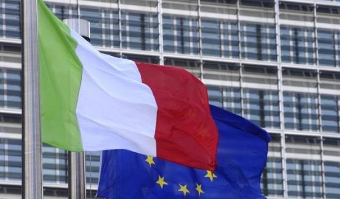 Le bandiere italiana ed europea