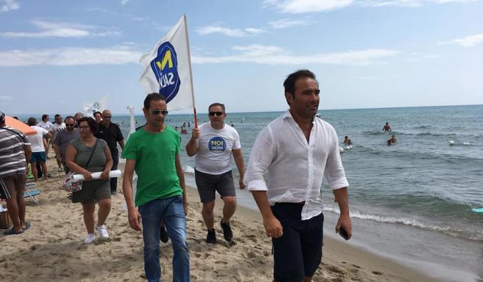 La ronda della Lega sulla spiaggia di Castellaneta