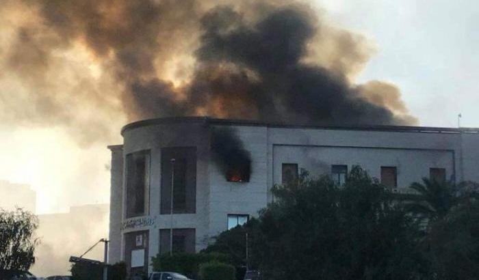 Il ministero degli esteri libico a Tripolo dopo l'attacco