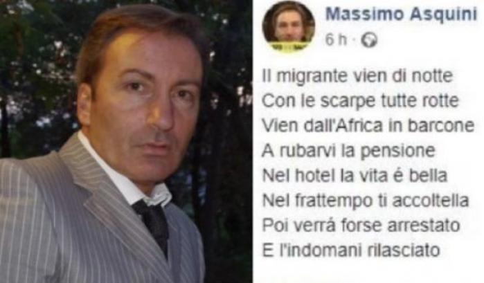 L'assessore leghista pubblica una filastrocca razzista: il migrante vien di notte