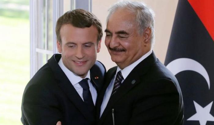 00052873-emmanuel-macron-e-khalifa-haftar Emmanuel Macron e Khalifa Haftar