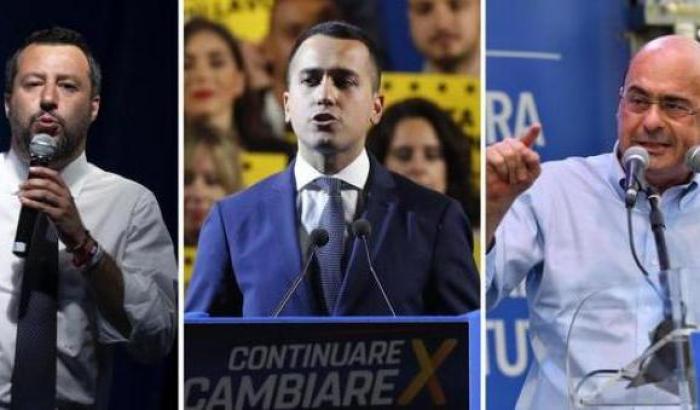 Salvini, Di Maio, Zingaretti