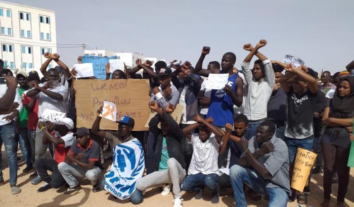 Protesta migranti