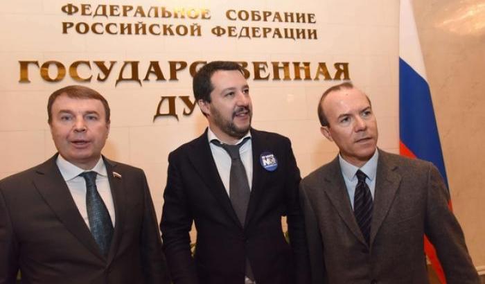 Savoini e Salvini in Russia