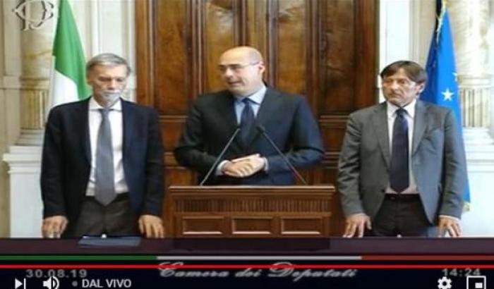 Zingaretti: "Un programma di svolta per il Paese" ma tace sulla squadra
