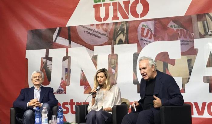 Massimo D'Alema e Michele Santoro