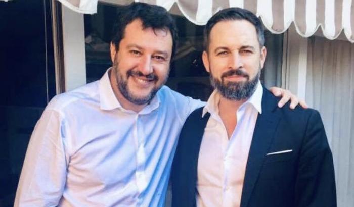 Matteo Salvini e il leader di Vox Santiago Abascal