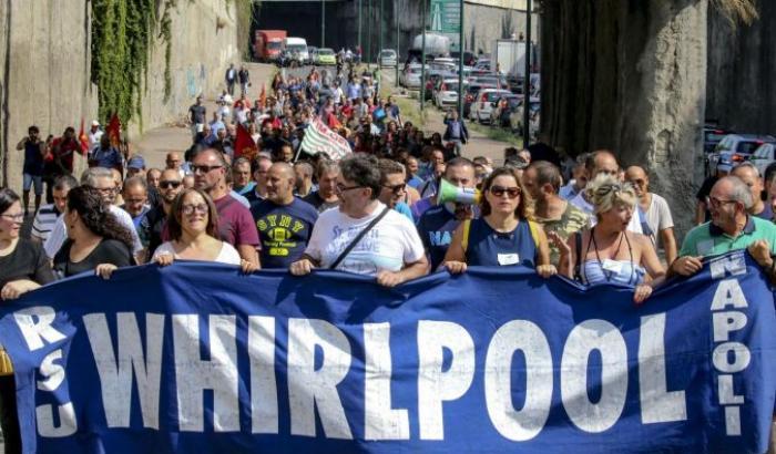 Manifestazione Whirlpool a Napoli