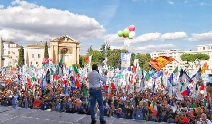 La manifestazione della Lega