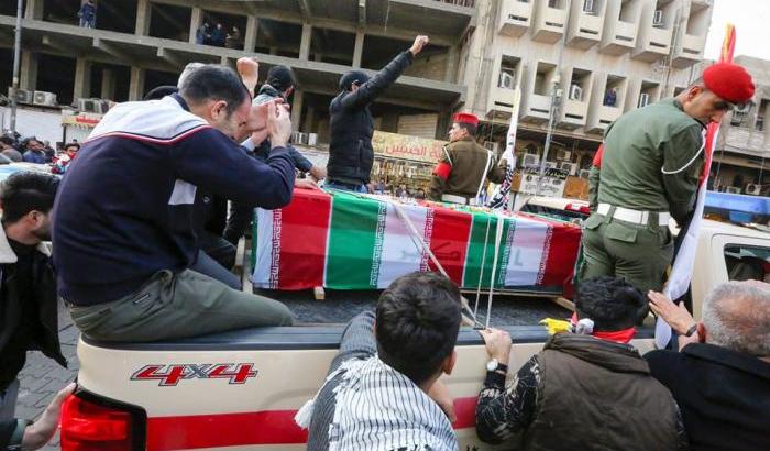 I funerali di Soleimani a Baghdad