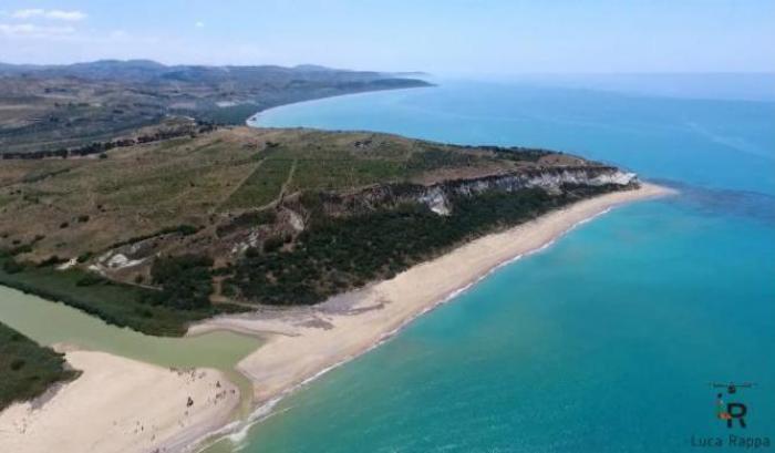 La foce del fiume Platani dal sito di Marevivo Sicilia