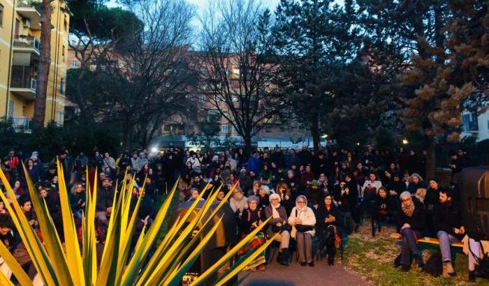 Manifestazione alla Casa delle Donne Lucha y Siesta