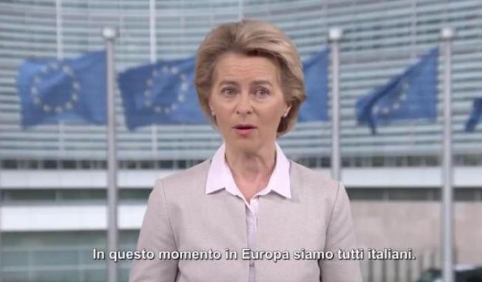 Ursula von der Leyen: "Cara Italia, l'Europa è con te: non ti lasceremo sola"
