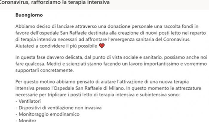 Sciacalli del Coronavirus: falsa raccolta fondi per il San Raffaele