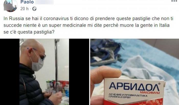 Corononavirus e fake news: la storia del farmaco miracoloso dalla Russia è una bufala